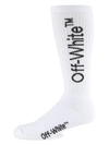 OFF-WHITE MEN'S MID-LENGTH LOGO KNIT SOCKS,400012864564