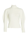 A.l.c Samuel Puff-sleeve Turtleneck Sweater In White