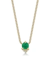 LIZZIE MANDLER Emerald and Diamond Pave Spike Necklace