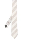 Brunello Cucinelli Stripe-pattern Pointed Tie In Neutrals