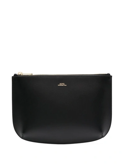 Apc Izz Clutch Bag In Black