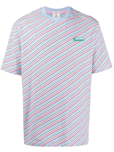 Lacoste Live Logo Patch T-shirt In Blue