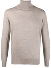 Cruciani Roll-neck Jumper In Brown
