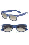 Ray Ban Small New Wayfarer 52mm Sunglasses In Medium Blue