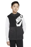 NIKE KIDS' SPORTSWEAR COLORBLOCK ZIP FLEECE HOODIE (BIG BOY),CU9221