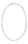 Monica Vinader Alta Capture Mini Link Sterling Silver Necklace In Silver