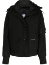 Canada Goose Chilliwack Hooded Shell Down Bomber Jacket In Black