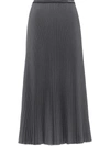 PRADA LOGO-DETAIL PLEATED SKIRT