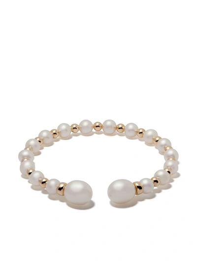 Anissa Kermiche Impromptu Pearl And 14kt Gold Beaded Bracelet