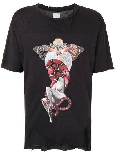Alchemist Abstract-print Cotton T-shirt In Nero