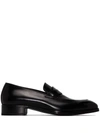 TOM FORD ELKAN LEATHER LOAFERS