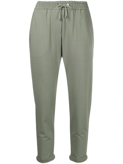 Brunello Cucinelli Cropped Track Pants In Green