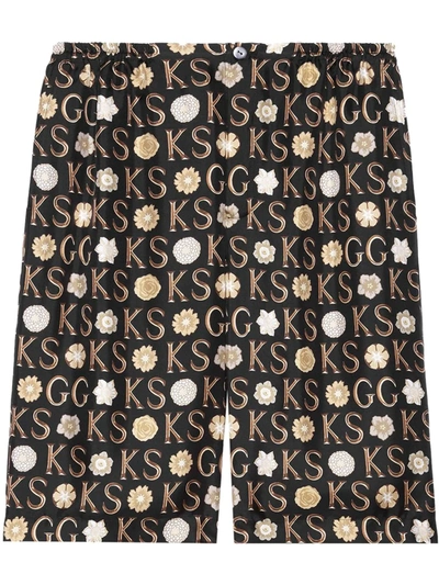 Gucci X Ken Scott Knee-length Shorts In Black