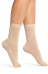 Falke Cosy Wool Blend Crew Socks In Camel