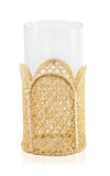 MODA DOMUS SET-OF-FOUR WICKER-LINED TALL GLASSES