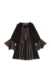 BYTIMO EMBROIDERED COTTON MINI DRESS