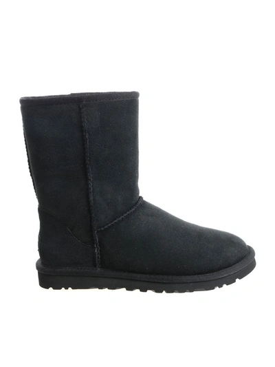 Ugg Classic Ii Black Suede Ankle Boots