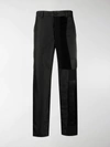 Black Comme Des Garçons Patchwork Straight-leg Trousers In Black