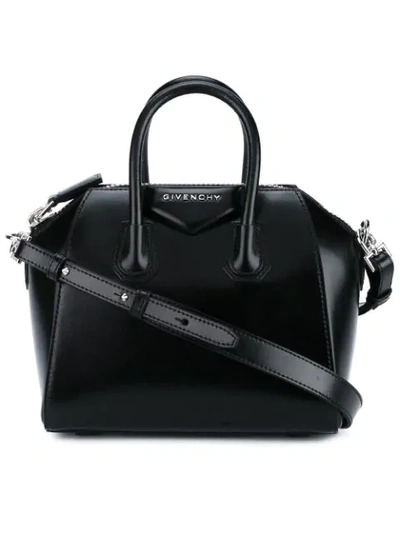Givenchy Antigona Piccola Leather Handbag In Black