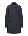 Peuterey Overcoats In Dark Blue