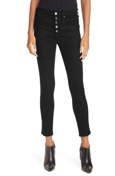 Veronica Beard Debbie Cropped High-rise Skinny Jeans In Salt & Pepper