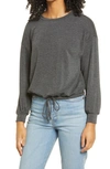 ALL IN FAVOR FRENCH TERRY DRAWSTRING PULLOVER,T15860C-001