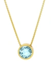 Dean Davidson Women's Signature 22k Goldplated & Blue Topaz Knockout Pendant Necklace In Blue Topaz/gold