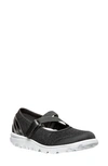 Propét Travelactiv Womens Mesh Mary Jane Walking Shoes In Black Fabric