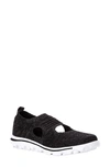 Propét Travelactiv Avid Slip-on Sneaker In Black Fabric