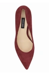 Nine West Ezra Pointy Toe Pump In Burgundy Suede