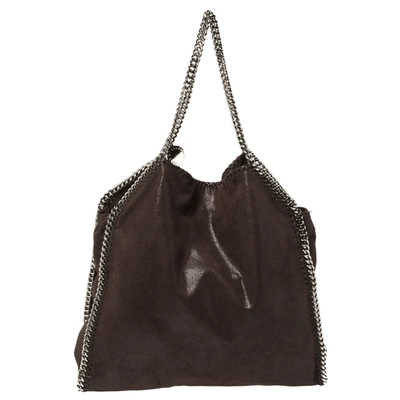 Pre-owned Stella Mccartney Brown Faux Leather Large Falabella Tote