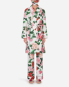 DOLCE & GABBANA ROSE-PRINT ROBE WITH MATCHING FACE MASK