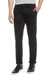 Mavi Jeans Johnny Slim Fit Twill Chino Pants In Black Sateen Twill