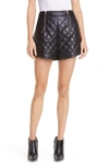 SELF-PORTRAIT DOUBLE ZIP QUILTED FAUX LEATHER SHORTS,RS21-121