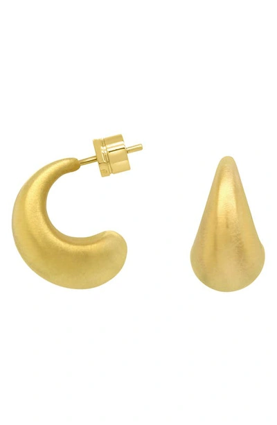 Dean Davidson Origins Teardrop Brushed 22k Gold-plated Huggie Earrings