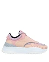 TOD'S TOD'S WOMAN SNEAKERS PINK SIZE 8 SOFT LEATHER, TEXTILE FIBERS,11970144KS 5