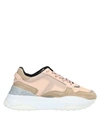 TOD'S TOD'S WOMAN SNEAKERS LIGHT PINK SIZE 11.5 SOFT LEATHER, TEXTILE FIBERS,11970570FR 14