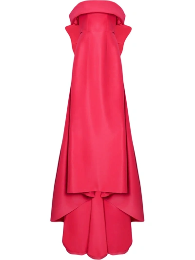 Carolina Herrera Bow-detail Silk Dress In Pink