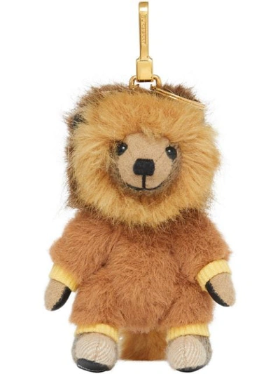 Burberry Thomas Bear Charm In Lion Costume In Brown