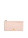 DOLCE & GABBANA DG LOGO CARD HOLDER IN POWDER PINK