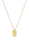 Panacea Initial Tag Pendant Necklace In Gold