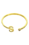 Panacea Initial Ring In Gold