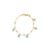 Missoma Lena 18ct Yellow Gold-plated Vermeil And Amazonite Charm Bracelet In Gold