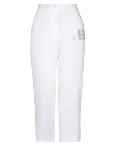 LOVE MOSCHINO LOVE MOSCHINO WOMAN PANTS WHITE SIZE 6 COTTON, VISCOSE,13529944XA 6