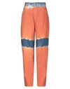 Alberta Ferretti Denim Pants In Orange