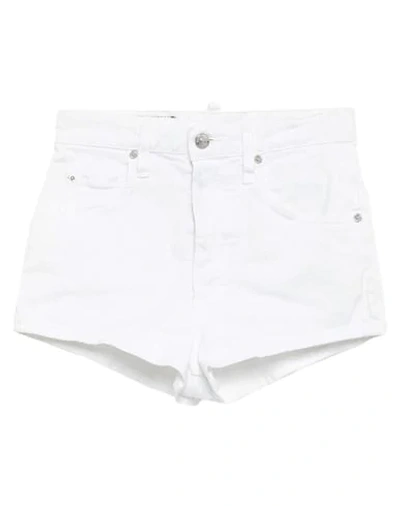Dsquared2 Denim Shorts In White