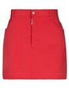 Dsquared2 Denim Skirts In Red