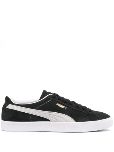 Puma Suede Classic Leather Sneakers In Black