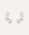 Dinny Hall Sterling Silver Bijou Trio Of Stars Stud Earrings In Silver
