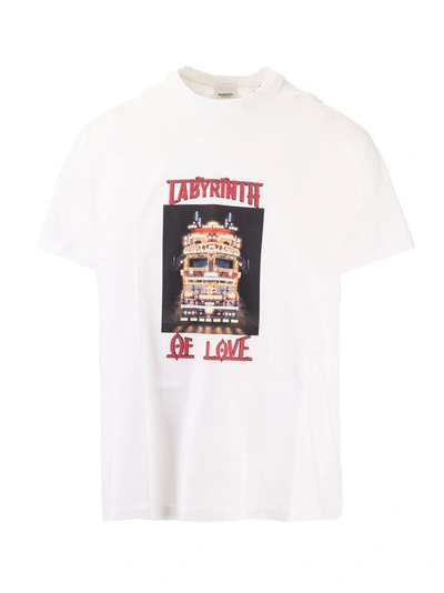 Burberry Labyrinth Of Love T-shirt In White